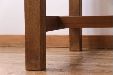 昭和レトロ　リメイク　懐かしさ感じる素朴な佇まいの作業テーブル(作業台、ダイニングテーブル)(1)