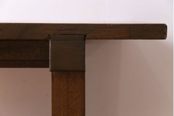 昭和レトロ　リメイク　懐かしさ感じる素朴な佇まいの作業テーブル(作業台、ダイニングテーブル)(2)