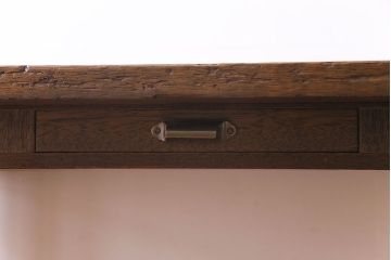 昭和レトロ　リメイク　懐かしさ感じる素朴な佇まいの作業テーブル(作業台、ダイニングテーブル)(2)