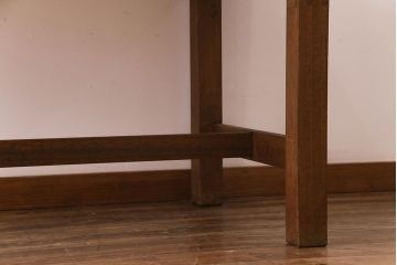 昭和レトロ　リメイク　懐かしさ感じる素朴な佇まいの作業テーブル(作業台、ダイニングテーブル)(2)