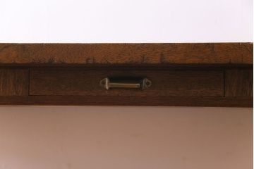 昭和レトロ　リメイク　懐かしさ感じる素朴な佇まいの作業テーブル(作業台、ダイニングテーブル)(2)