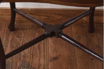 【H様ご成約済】フランスアンティーク　ウォールナット材　象嵌入りの上品なコーナーチェア(椅子)