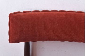 【E様ご成約品】G-PLAN(ジープラン)　Fresco(フレスコ)　赤いファブリックが可愛いサーキュラーチェア(ダイニングチェア、椅子)2脚セット