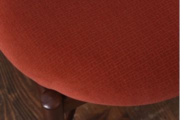 【E様ご成約品】G-PLAN(ジープラン)　Fresco(フレスコ)　赤いファブリックが可愛いサーキュラーチェア(ダイニングチェア、椅子)2脚セット