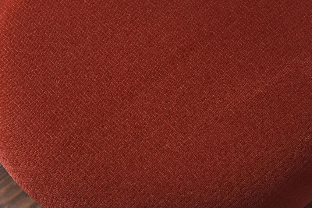 【E様ご成約品】G-PLAN(ジープラン)　Fresco(フレスコ)　赤いファブリックが可愛いサーキュラーチェア(ダイニングチェア、椅子)2脚セット