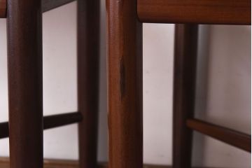 【E様ご成約品】G-PLAN(ジープラン)　Fresco(フレスコ)　赤いファブリックが可愛いサーキュラーチェア(ダイニングチェア、椅子)2脚セット