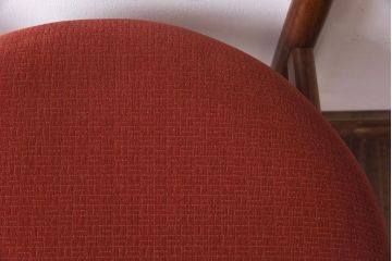 アンティーク家具　G-PLAN(ジープラン)　Fresco(フレスコ)　赤いファブリックが可愛いサーキュラーチェア(ダイニングチェア、椅子)(3)