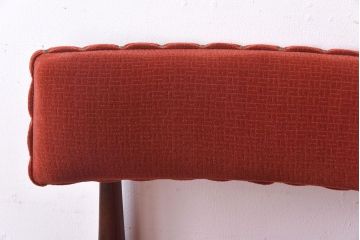 アンティーク家具　G-PLAN(ジープラン)　Fresco(フレスコ)　お洒落な赤いファブリックのサーキュラーチェア(ダイニングチェア、椅子)