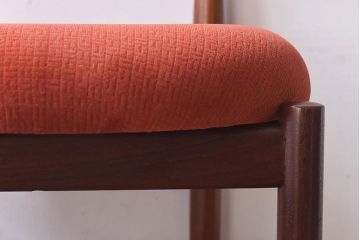 アンティーク家具　G-PLAN(ジープラン)　Fresco(フレスコ)　お洒落な赤いファブリックのサーキュラーチェア(ダイニングチェア、椅子)