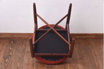 アンティーク家具　G-PLAN(ジープラン)　Fresco(フレスコ)　お洒落な赤いファブリックのサーキュラーチェア(ダイニングチェア、椅子)