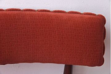 アンティーク家具　G-PLAN(ジープラン)　Fresco(フレスコ)　お洒落な赤いファブリックのサーキュラーチェア(ダイニングチェア、椅子)(1)