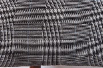 アンティーク家具　G-PLAN(ジープラン)　Fresco(フレスコ)　グレーのチェック柄のサーキュラーチェア(ダイニングチェア、椅子)