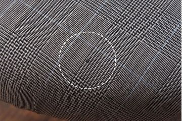 アンティーク家具　G-PLAN(ジープラン)　Fresco(フレスコ)　グレーのチェック柄のサーキュラーチェア(ダイニングチェア、椅子)