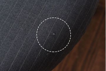 ヴィンテージ家具　北欧ビンテージ　G-PLAN(ジープラン)　Fresco(フレスコ)　ダークカラーのピンストライプがおしゃれなダイニングチェア(サーキュラーチェア、椅子)(2)