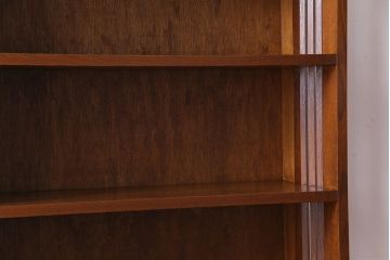 レトロ家具　昭和レトロ　素朴でシンプルなデザインが魅力の本棚(ウッドシェルフ、飾り棚)