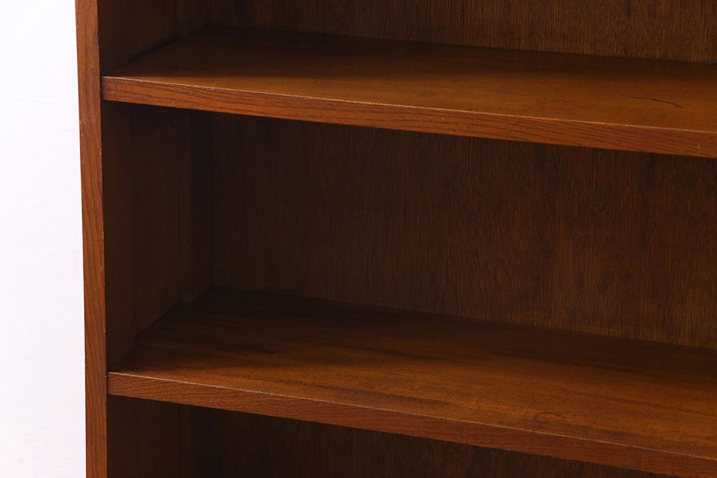 レトロ家具　昭和レトロ　素朴でシンプルなデザインが魅力の本棚(ウッドシェルフ、飾り棚)