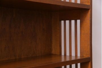 レトロ家具　昭和レトロ　素朴でシンプルなデザインが魅力の本棚(ウッドシェルフ、飾り棚)