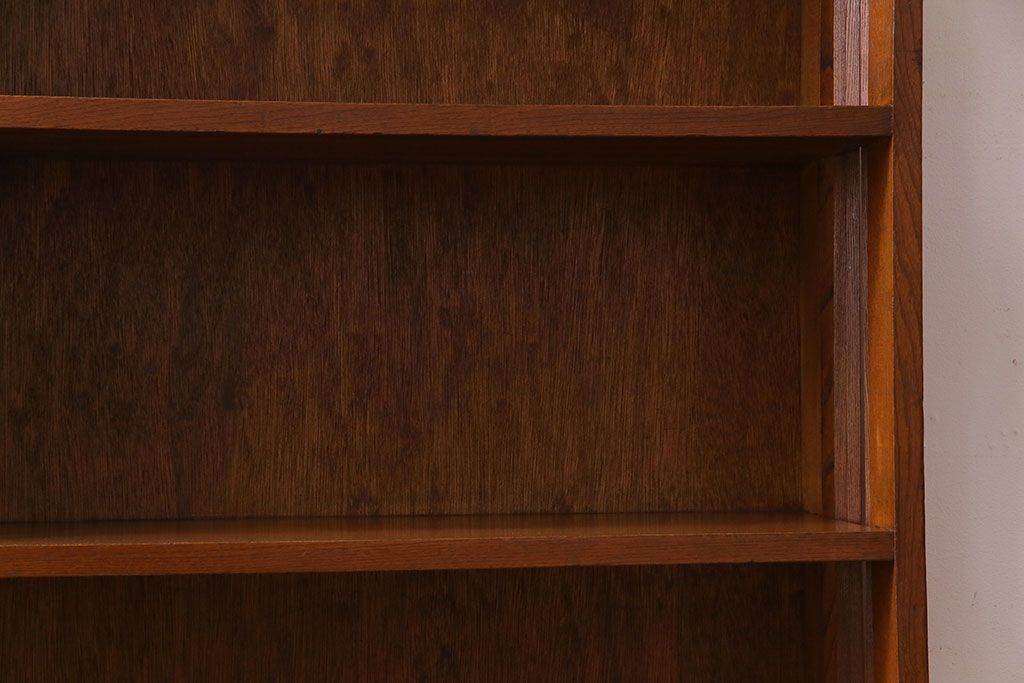 レトロ家具　昭和レトロ　素朴でシンプルなデザインが魅力の本棚(ウッドシェルフ、飾り棚)