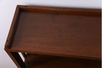 レトロ家具　昭和レトロ　素朴で温かみのある雰囲気の本棚(ウッドシェルフ、飾り棚)