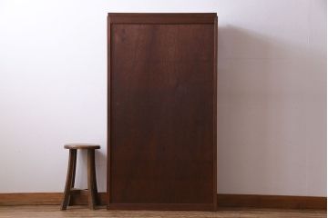 レトロ家具　昭和レトロ　素朴で温かみのある雰囲気の本棚(ウッドシェルフ、飾り棚)