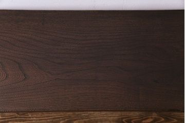 明治大正期　ケヤキ一枚板　古材をリメイクした鉄脚テーブル(コンソールテーブル、作業台)