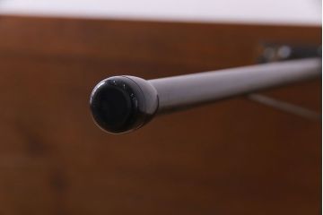 アンティーク家具　明治大正期　栃の木材　一枚板を使ったシンプルな鉄脚テーブル(コンソールテーブル、飾り台)