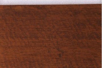 レトロ家具　昭和レトロ　ラワン材一枚板　古い木の質感が味わい深い鉄脚テーブル(コンソールテーブル、作業台)