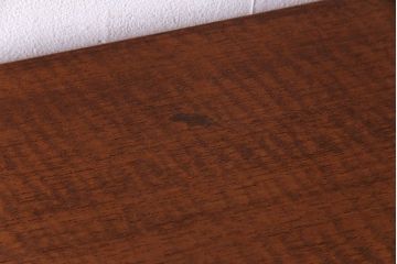 レトロ家具　昭和レトロ　ラワン材一枚板　古い木の質感が味わい深い鉄脚テーブル(コンソールテーブル、作業台)