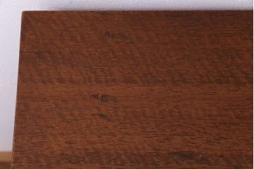 レトロ家具　昭和レトロ　ラワン材一枚板　古い木の質感が味わい深い鉄脚テーブル(コンソールテーブル、作業台)