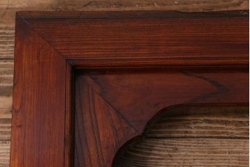 アンティーク雑貨　和製アンティーク　DIY　総ケヤキ材　漆塗りが上品な床の間で使われていた飾り(木枠、フレーム)