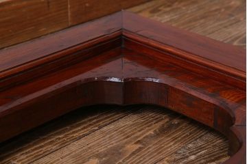 アンティーク雑貨　和製アンティーク　DIY　総ケヤキ材　漆塗りが上品な床の間で使われていた飾り(木枠、フレーム)