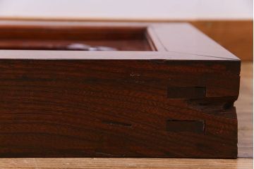 アンティーク雑貨　和製アンティーク　DIY　総ケヤキ材　漆塗りが上品な床の間で使われていた飾り(木枠、フレーム)