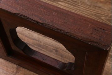 アンティーク雑貨　和製アンティーク　DIY　総ケヤキ材　漆塗りが上品な床の間で使われていた飾り(木枠、フレーム)
