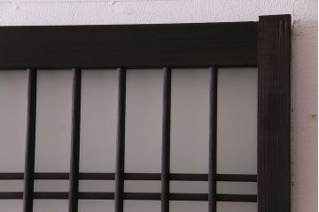 昭和初期　オリジナルガラス　花模様のガラスが可愛らしいレトロなガラス戸2枚セット(引き戸、建具)