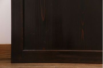 和製アンティーク　艶のある質感と燻された風合いが魅力の格子戸(引き戸、建具)4枚セット