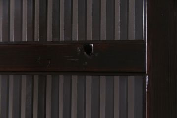 和製アンティーク　艶のある質感と燻された風合いが魅力の格子戸(引き戸、建具)4枚セット