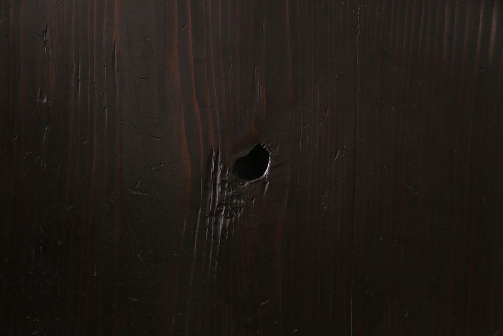 和製アンティーク　古い趣と燻された風合いが味わい深い格子戸(引き戸、建具)4枚セット