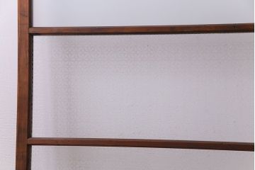 昭和レトロ　オリジナル花ガラス　シンプルなデザインが魅力のガラス戸(引き戸、仕切り戸、建具)2枚組