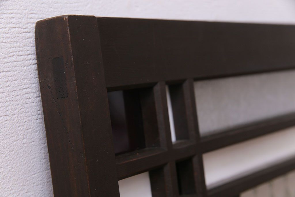 アンティーク雑貨 大正ロマン 4種のガラスが組み込まれたクラシカルな明り取り(明かり取り、欄間)