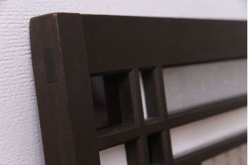 アンティーク雑貨 大正ロマン 4種のガラスが組み込まれたクラシカルな明り取り(明かり取り、欄間)