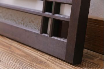 アンティーク雑貨 大正ロマン 4種のガラスが組み込まれたクラシカルな明り取り(明かり取り、欄間)