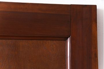 昭和レトロ　ミラー付き　シンプルなアンティーク木製ドア(扉)