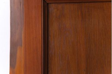 昭和レトロ　ミラー付き　シンプルなアンティーク木製ドア(扉)