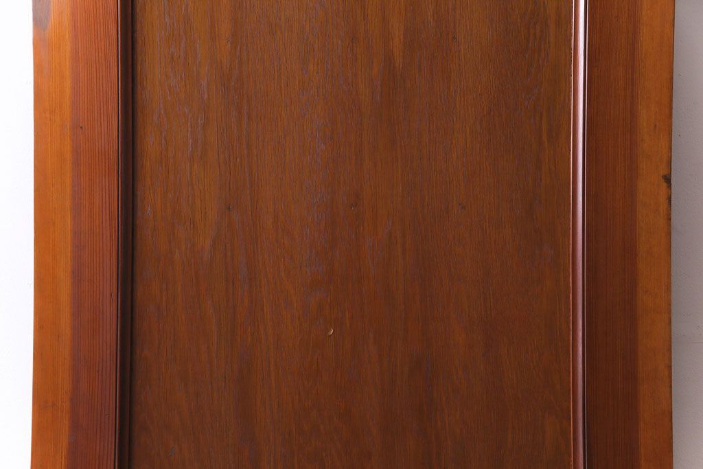 昭和レトロ　ミラー付き　シンプルなアンティーク木製ドア(扉)