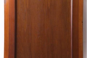 昭和レトロ　ミラー付き　シンプルなアンティーク木製ドア(扉)