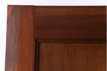 昭和レトロ　ミラー付き　シンプルなアンティーク木製ドア(扉)