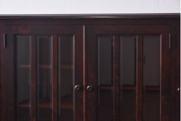 中古　北海道民芸家具　特注品　シックな佇まいのサイドボード(収納棚、戸棚)