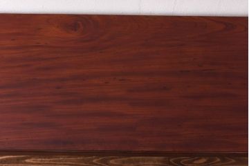 リメイク　ケヤキ材　メンズライクな雰囲気の鉄脚付き作業台(陳列、飾り台、鉄脚テーブル)