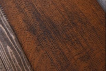 ヴィンテージ家具　イギリスビンテージ　オーク材　挽き物の脚のデザインが上品なベンチ(長椅子、飾り台)