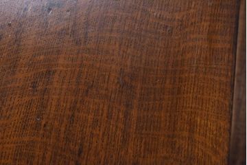 ヴィンテージ家具　イギリスビンテージ　オーク材　挽き物の脚のデザインが上品なベンチ(長椅子、飾り台)